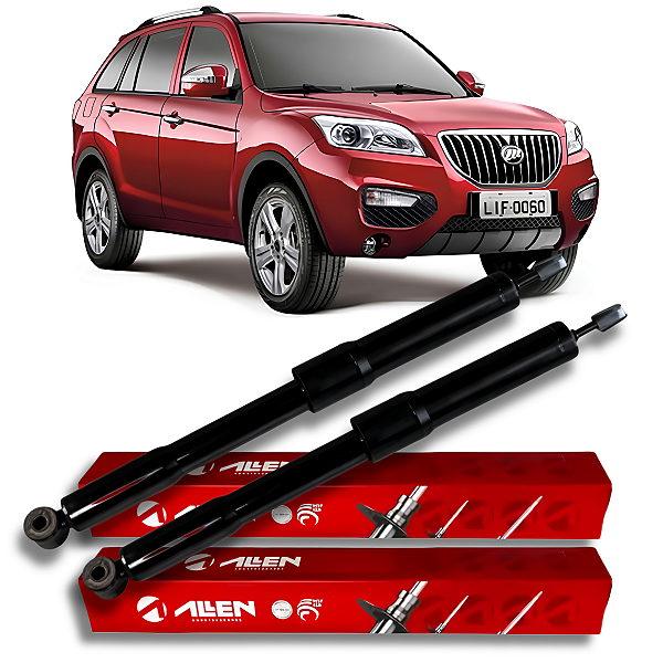 PAR AMORTECEDORES SUSPENSÃO TRASEIRA LIFAN X60 2013 A 2019