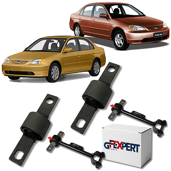 PAR BUCHA BRACO RETO TRASEIRO GRAVATA CIVIC G7 1.7 16V 2001 A 2002