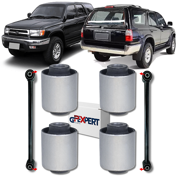 KIT 4 BUCHAS BRAÇO TENSOR TRASEIRO INFERIOR HILUX SW4 1997 A 2004