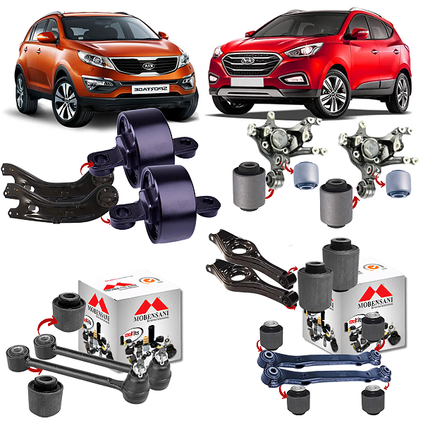 Kit 14 Buchas Suspensão Traseira Ix35 Sportage 2010/...