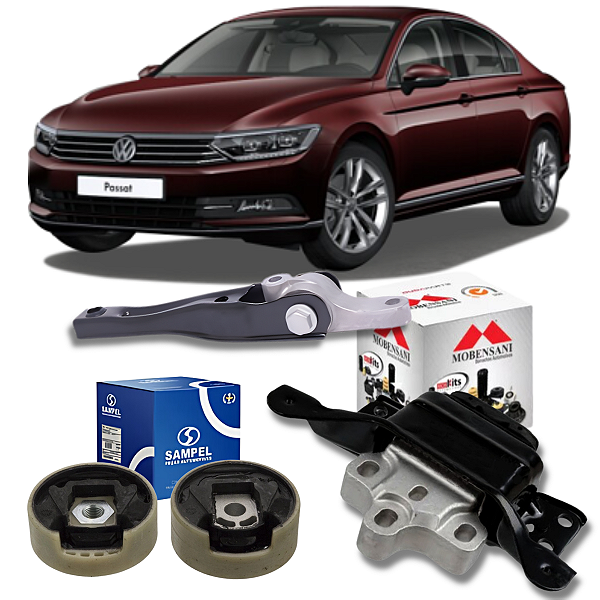KIT 4 COXIM CALÇO MOTOR CAMBIO PASSAT 2.0 TSI 2016 2017 2018 2019 2020