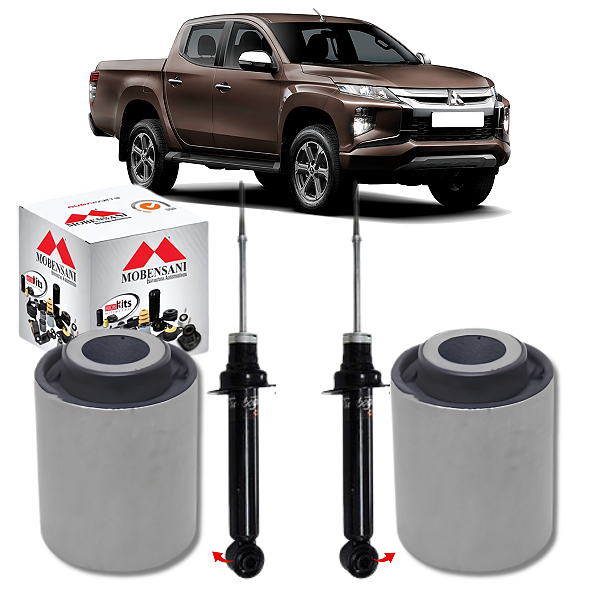 PAR BUCHAS INFERIORES AMORTECEDOR DIANTEIRO L200 TRITON SPORT 2017 A 2023