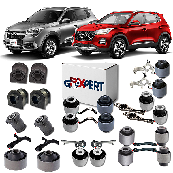 KIT 22 BUCHAS SUSPENSÃO DIANTEIRA TRASEIRA TIGGO 5X 2018 A 2026
