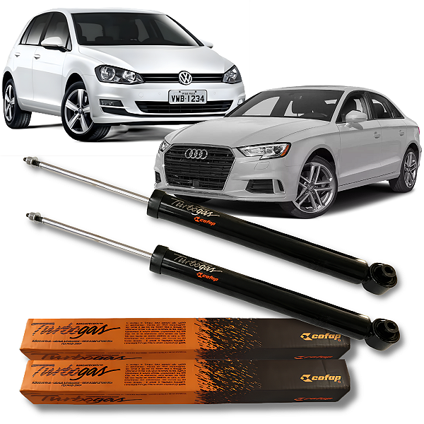 PAR AMORTECEDOR TRASEIRO GOLF AUDI A3 1.4 1.8 2.0 TSI GTI TFSI 2014 A 2022