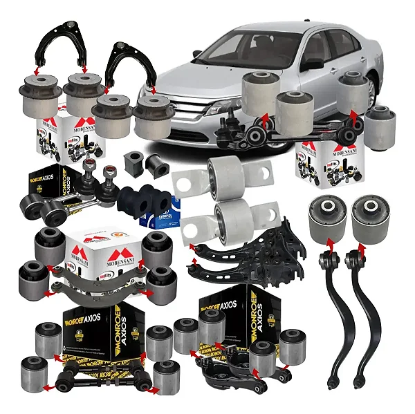 KIT 30 BUCHAS SUSPENSÃO DIANTEIRA TRASEIRA FUSION 3.0 AWD 4X4 2009 A 2012