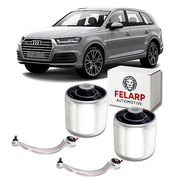 PAR BUCHAS BRAÇO CURVO DIANTEIRO AUDI Q7 3.0 V6 TFSI 2016 A 2023 - SB175819