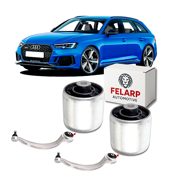 PAR BUCHAS BRAÇO CURVO DIANTEIRO AUDI RS4 2.9 V6 2019 A 2023
