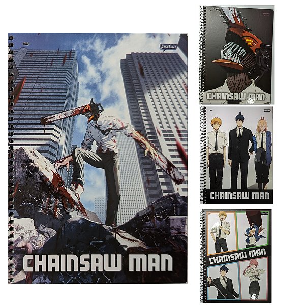 Caderno Chainsaw Man Universitário 1 Matéria 80 Folhas - Jandaia