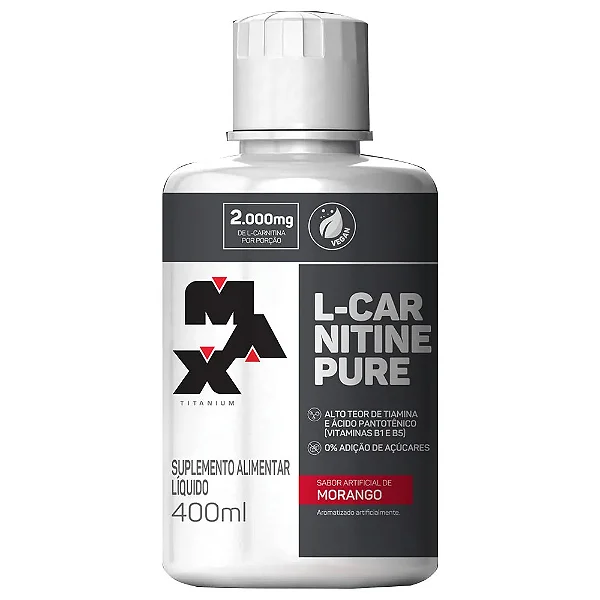 L-CARNITINE PURE POTE 400 ML MORANGO