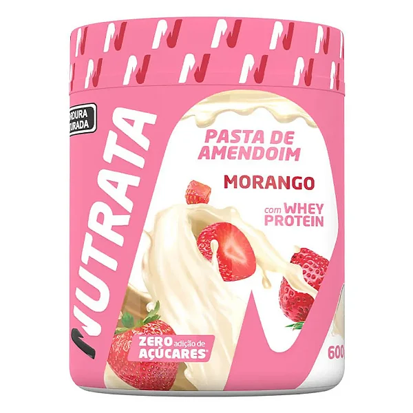 PASTA AMENDO WHEY SABOR MORANGO 600G