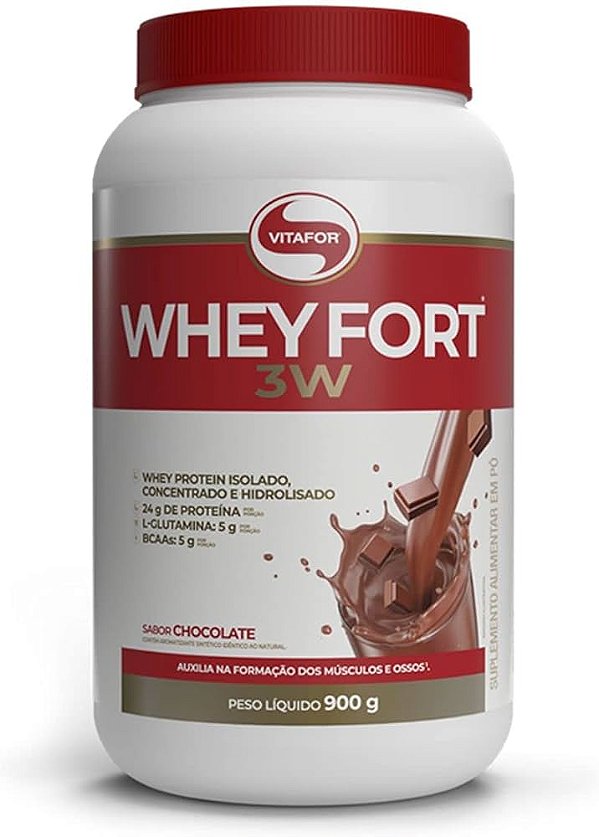 WHEY FORT 3W POTE 900G CHOCOLATE - VITAFOR