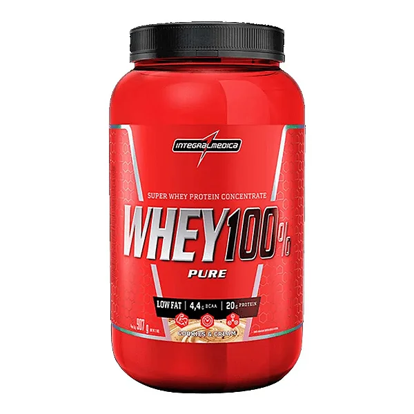 IM WHEY 100% PURE MORANGO 900G POTE