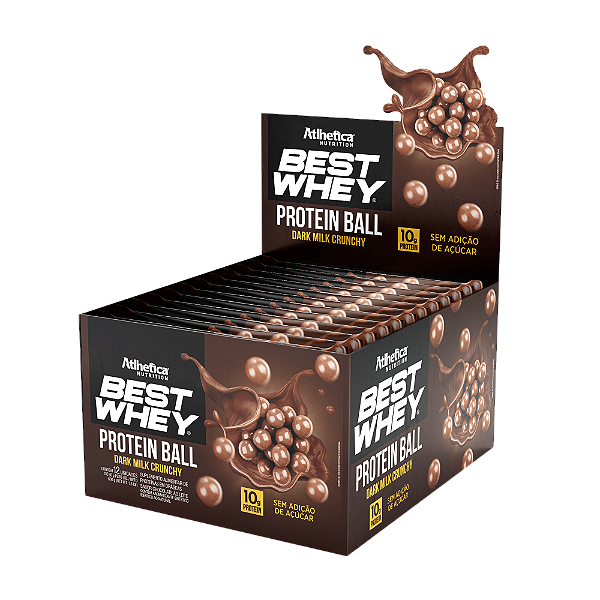 BEST WHEY PRO BALL DARK MILK CRUN 12X50G - ATLHETICA