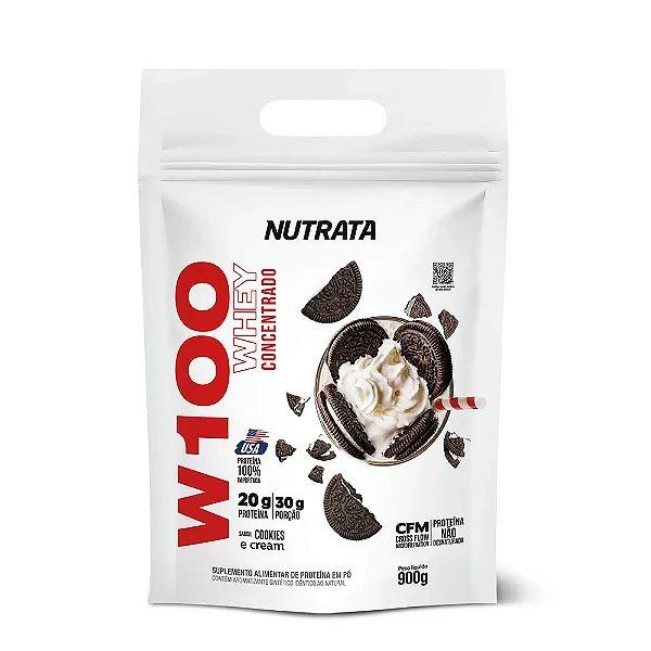 W100 COOKIES E CREAM 900GR REFIL - NUTRATA