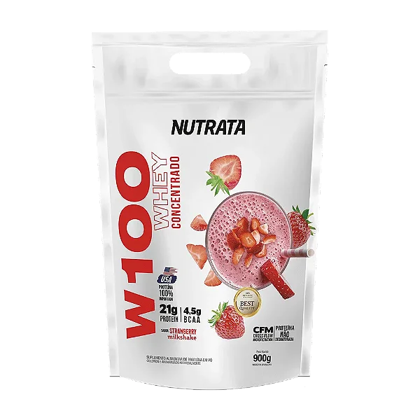 W100 MORANGO 900GR REFIL - NUTRATA