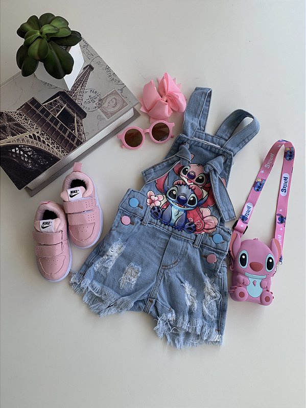 JARDINEIRA STITCH CURTA