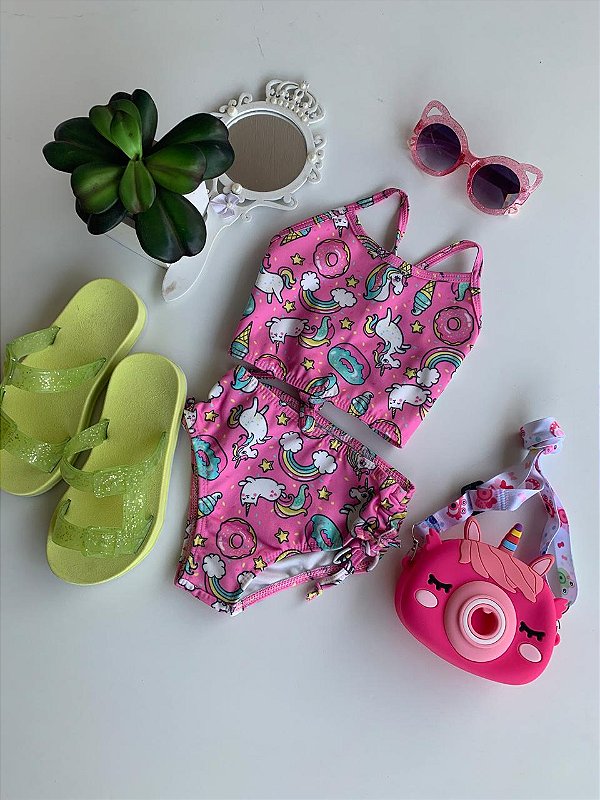conjunto biquini rosa