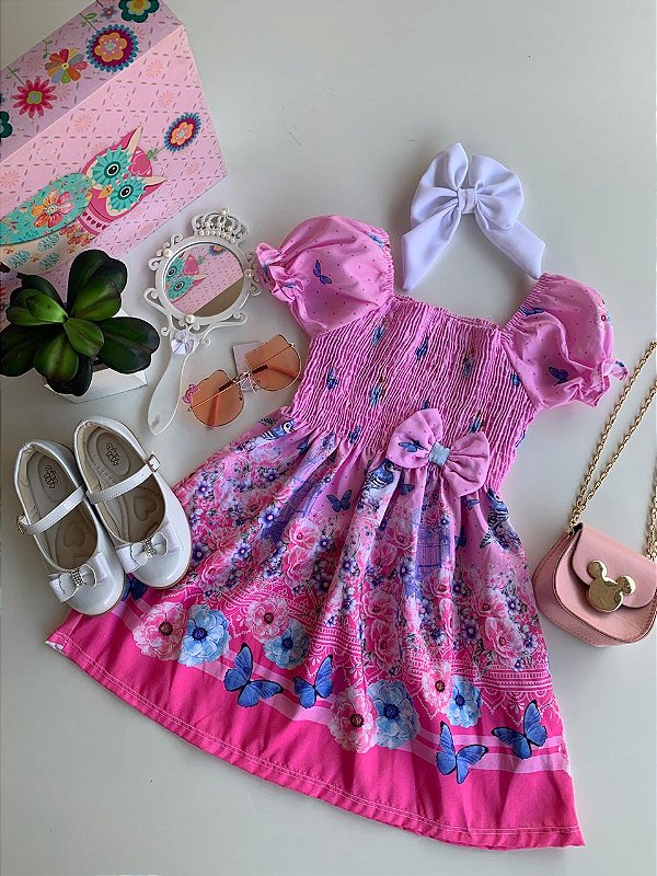 Vestido Florido Rosa