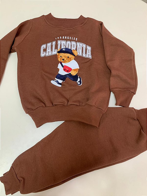 Conjunto moletom urso