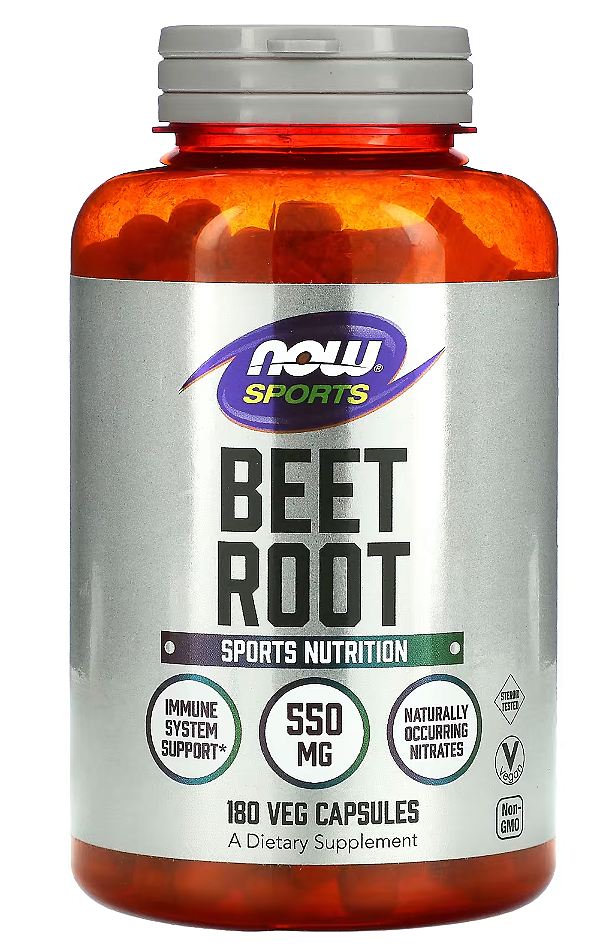 Beet Root 550mg Now Sports 180 Cápsulas – Energia e Performance | Original✅