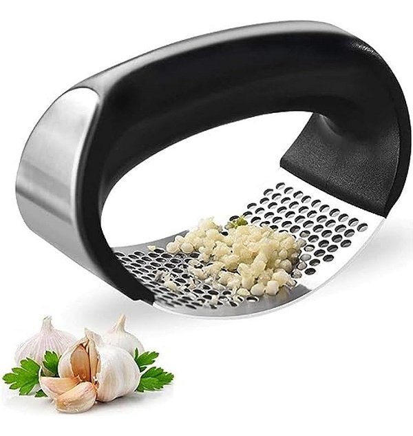 Cortador Triturador de Alho TOP Chef – Aço Inoxidável Original ✅