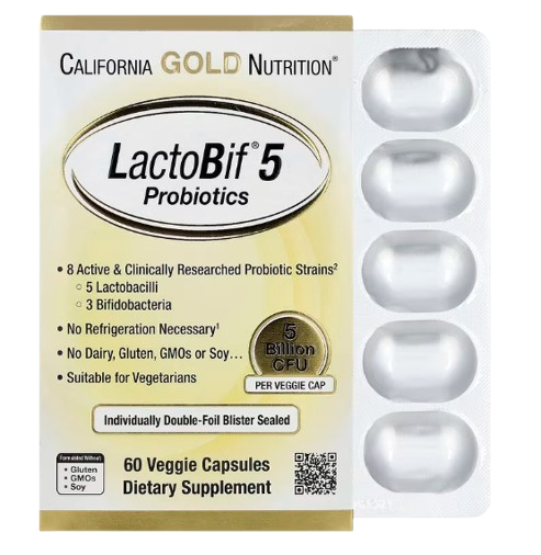 Lactobif 5 Bilhões 60 Cápsulas – Probiótico Premium | Original EUA✅