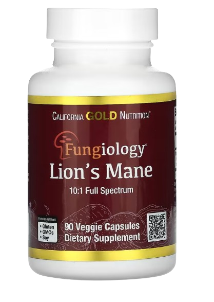 Lions Mane 600mg California Gold – Suplemento Cerebral Orgânico | 90 Cápsulas Original EUA ✅