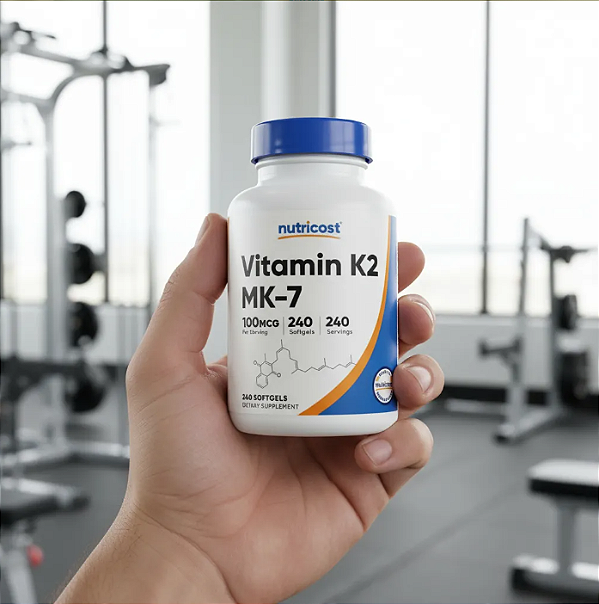 Vitamina K2 Mk-7 Nutricost 240 Cáps Alta Absorção Original
