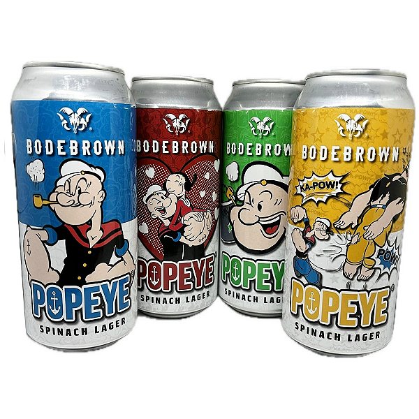 Kit 4 Cervejas Popeye Larger 473ml Puro Malte Pilsner