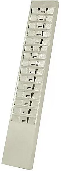 Porta cartão 15 lugares - em aço - bege