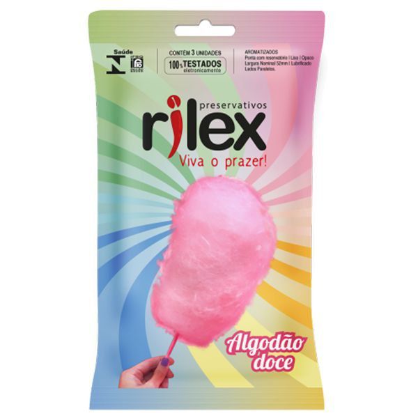 PRESERVATIVO SABOR ALGODÃO DOCE C/03UN - RILEX