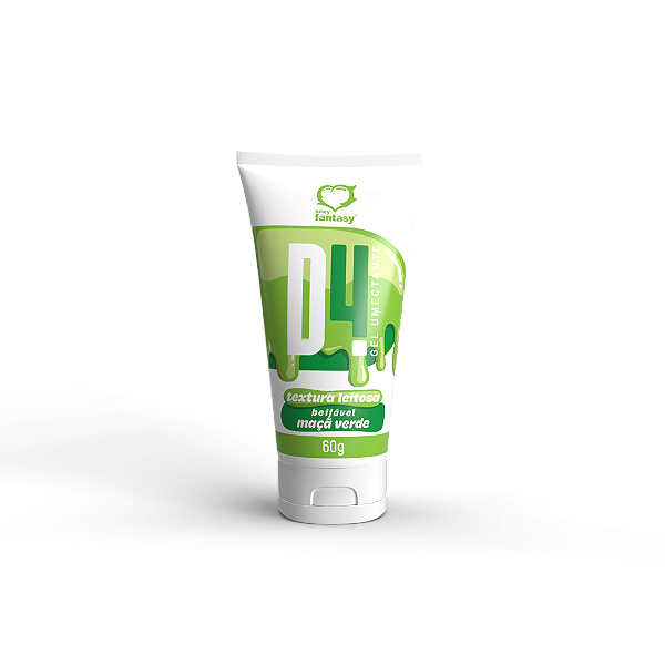 D4 Gel Com Textura Leitosa Beijável Maçã Verde 60g Sexy Fantasy - 4007