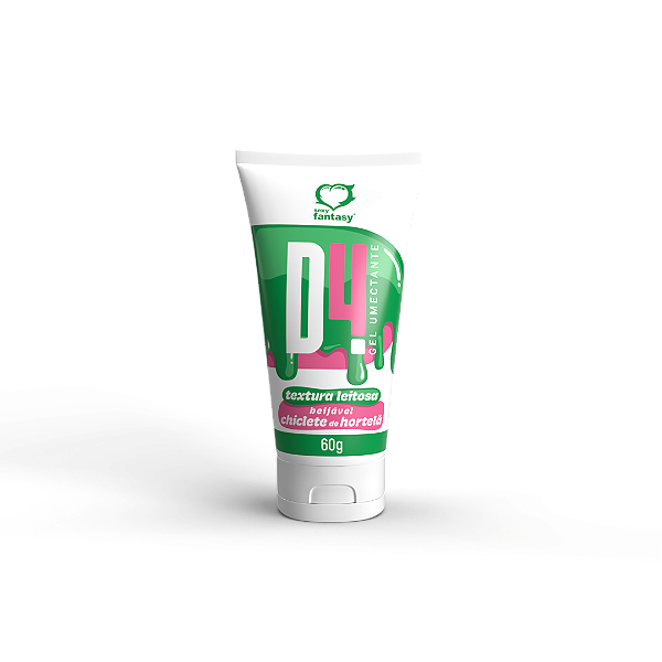 D4 Gel Com Textura Leitosa Beijável Chiclete de Hortelã 60g Sexy Fantasy - 4009
