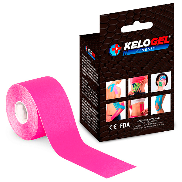 Fita Kinésio Tape Bandagem Elástica - Rosa