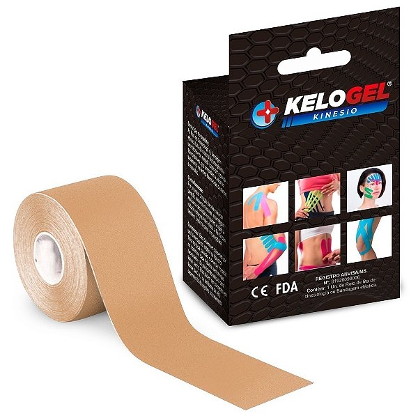 Fita Kinésio Tape Bandagem Elástica - Bege