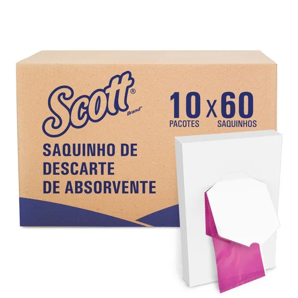 Saquinho para Descarte de Absorvente - Caixa com 10 Pacotes