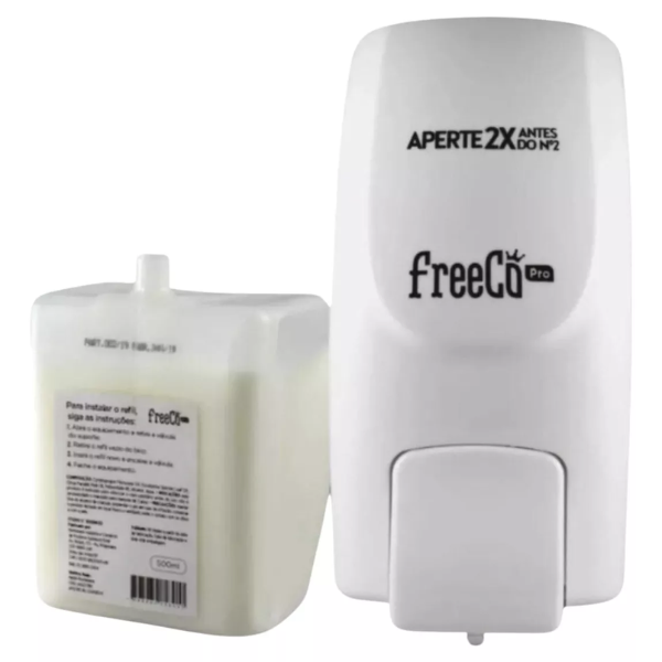 Kit Dispenser + Refil 500ml Bloqueador de Odores Sanitários Capim Limão 1 UN FreeCô