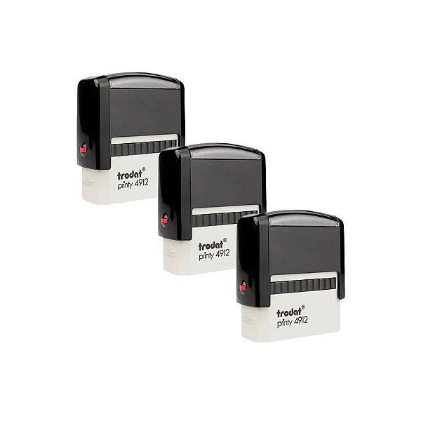 Kit 3 Carimbo Trodat 4912 Auto Almoxarifado Profissão Médico