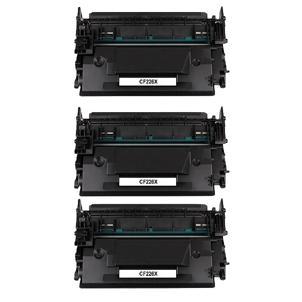 Kit 3 Toner Compatível HP 26X MAIOR CF226X M402 M426