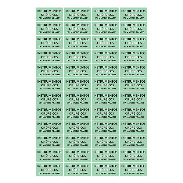 96 Etiquetas Instrumentais Autoclavável 180º GRANDES