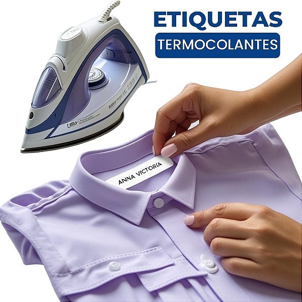 25 Etiquetas Termocolantes para Uniformes Escolares