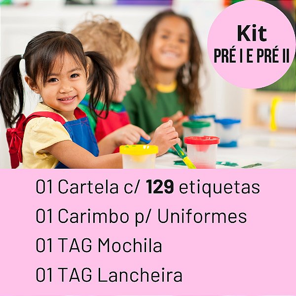 Kit PRÉ I e PRÉ II - Etiquetas Escolares