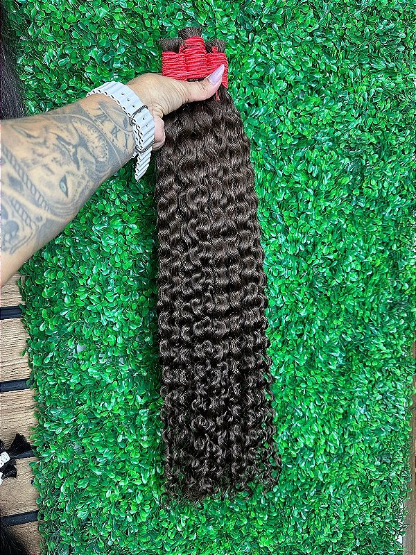 Cacheado Castanho Médio Vietnamita 50g