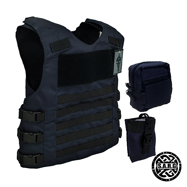 Colete Modular em Ripstop 600 com Bolsos Modulares - Azul Noite (Maynards Wolf)