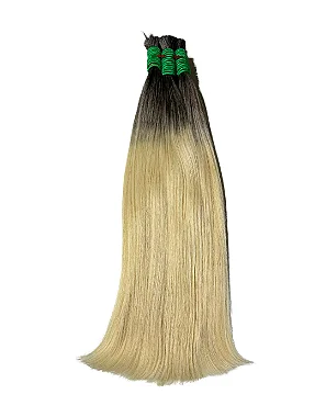 Liso Natural Loiro com a Raiz Esfumada Mesclada - Vietnamita (50g cada unidade)