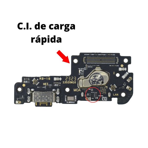 Placa Sub Carga Redmi Note 12 Pro AAA Compatível com Xiaomi