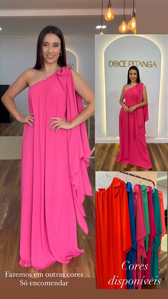 Vestido ombro só  Marina