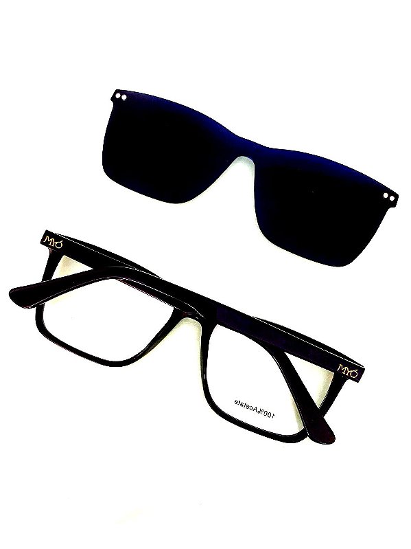 Óculos de Grau com Clip-On Solar Masculino – MYÓ Eyewear