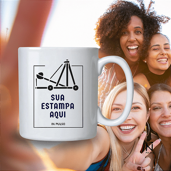 Caneca Cerâmica Tradicional Personalizada 325ml