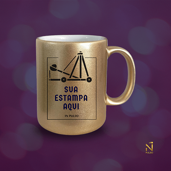 Caneca Cerâmica 325ml Perolada